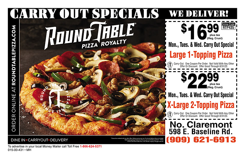 Round Table Pizza Specials Matttroy