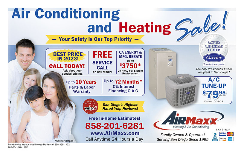 Airmaxx Heating u0026 Air Conditioning - Coupon u0026 Promo - , - Money Mailer