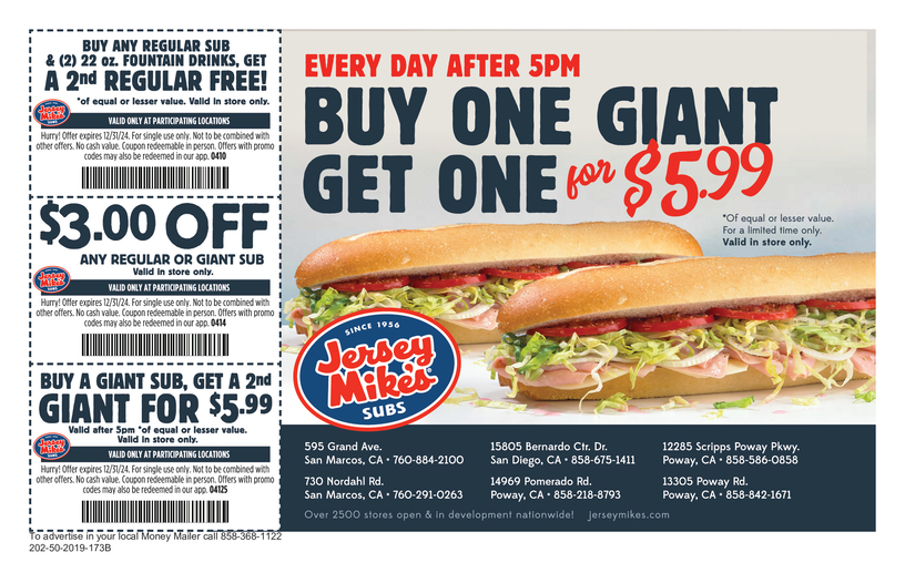 Jersey mike's san diego locations deals