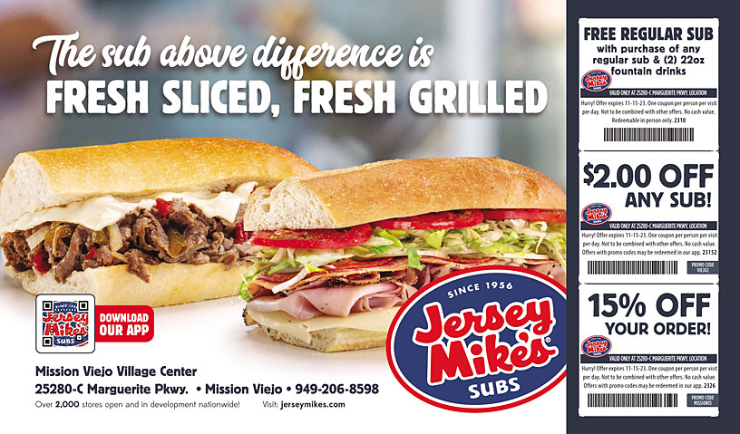 Jersey Mike's Offers $2 Off Any Regular Sub In The App From