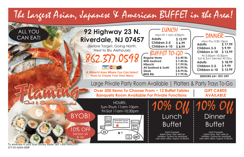 Flaming grill buffet coupon sales