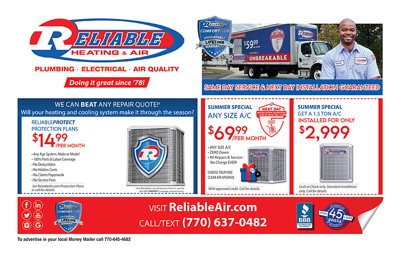 Reliable Heating And Air - Coupon u0026 Promo - , - Money Mailer