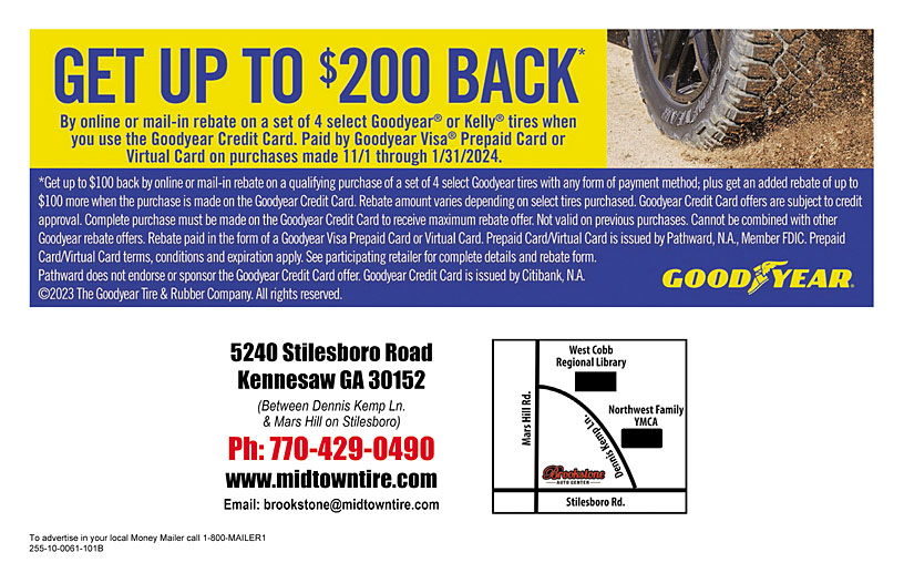 Midtown Tire Coupon Promo Atlanta GA Money Mailer