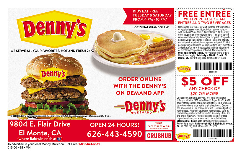 Denny's - Home - El Monte, California - Menu, prices, restaurant