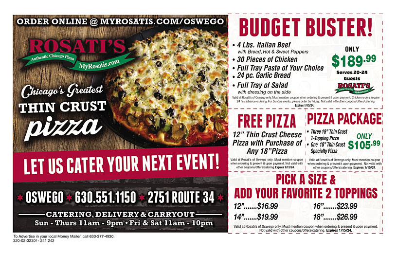 Coupons for outlet rosati's pizza