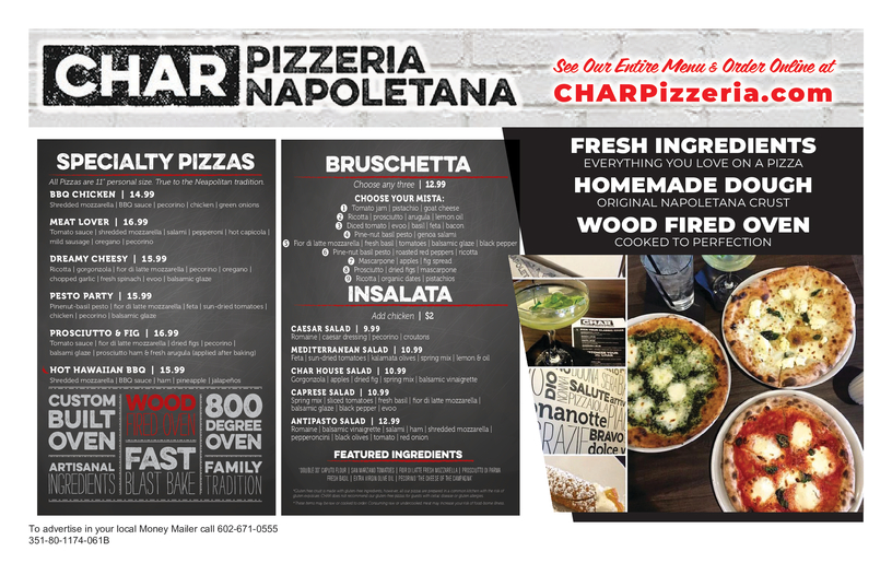 CHAR Pizzeria Napoletana - Pizza restaurant in Peoria, AZ