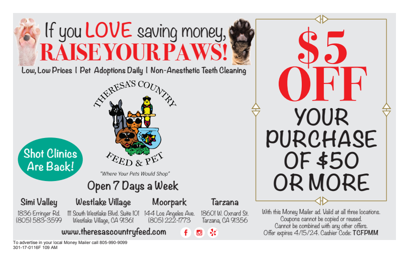 Theresa s Country Feed Pet Coupon Promo Simi Valley CA