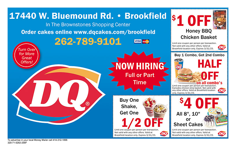 Dairy Queen-Brookfield Coupons &amp; Offers - Money Mailer Coupons in ...
