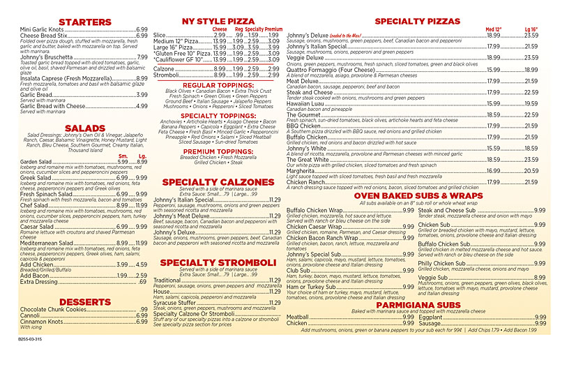 Johnny's pizza deals coupons